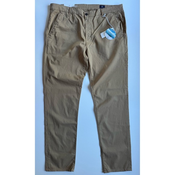 AG Adriano Goldschmied The Marshall Slim Trouser Mens 40x34 Beige Stretch Sateen